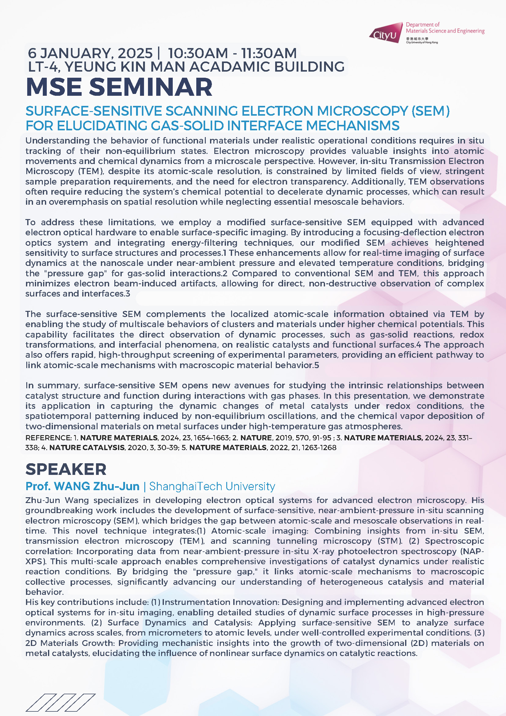 250106_MSE Seminar - Prof. Zhu-Jun WANG (6 January 2025)