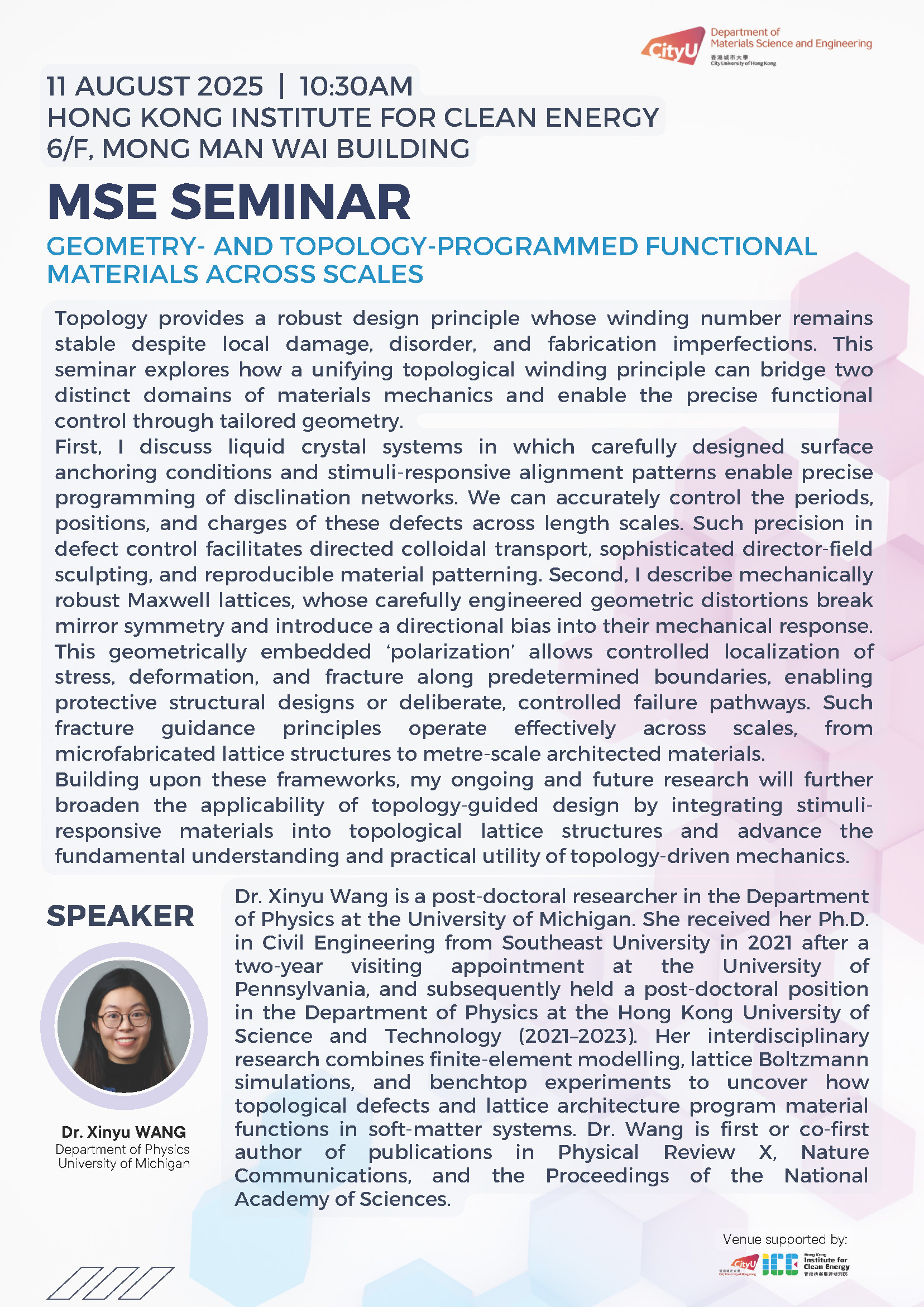 250811_MSE Seminar_Dr. Xinyu WANG