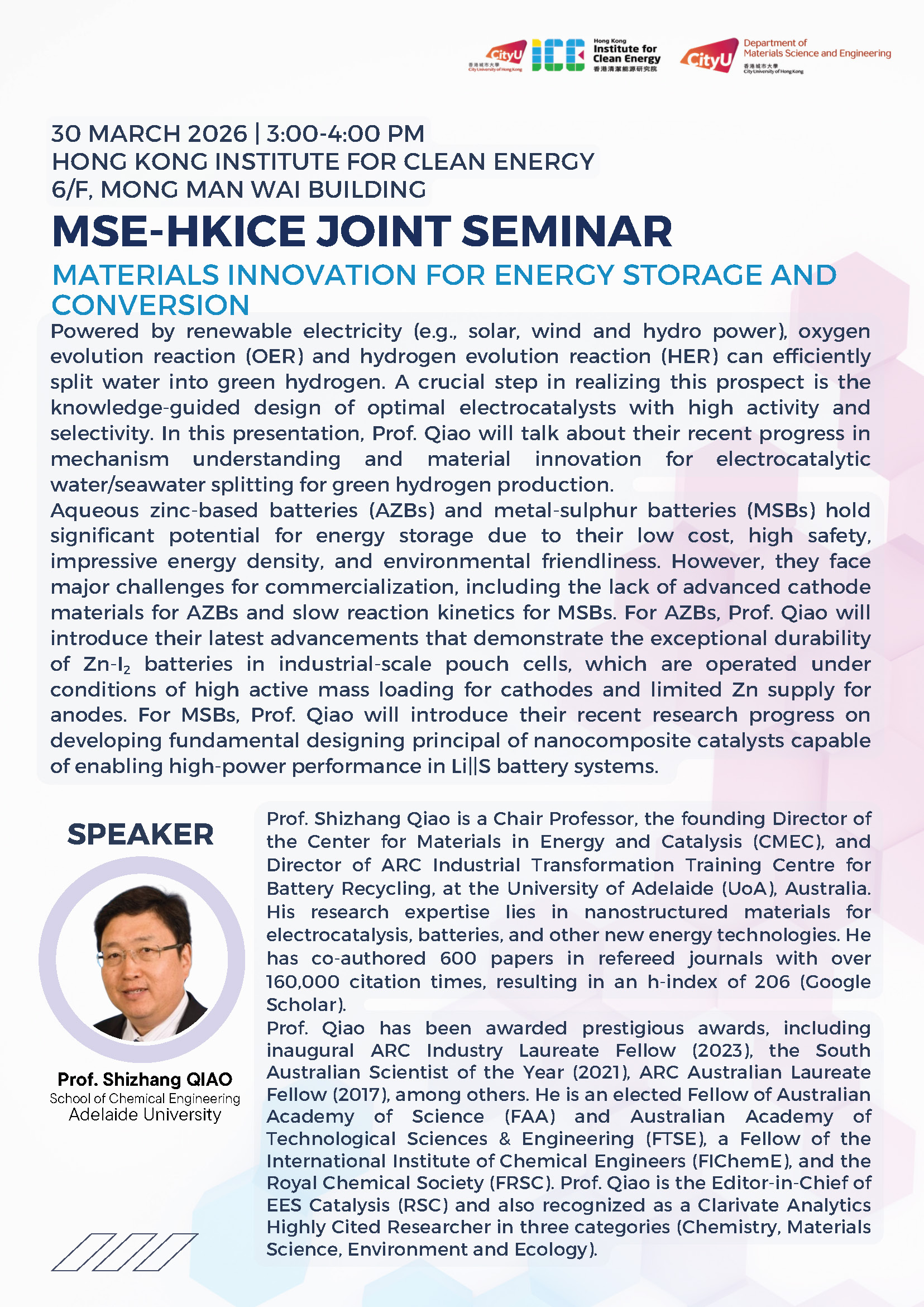 260330_Prof QIAO Shizhang_seminar_poster