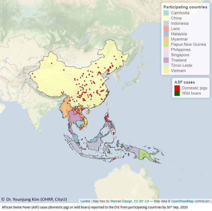 African Swine Fever (ASF) Cross Border Risk Assessment – South East Asia  (OIE/CityU) | Centre for Applied One Health Research and Policy Advice