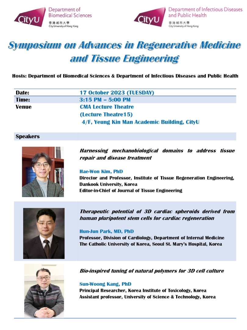Symposium on Advances in Regenerative Medicine and Tissue Engineering