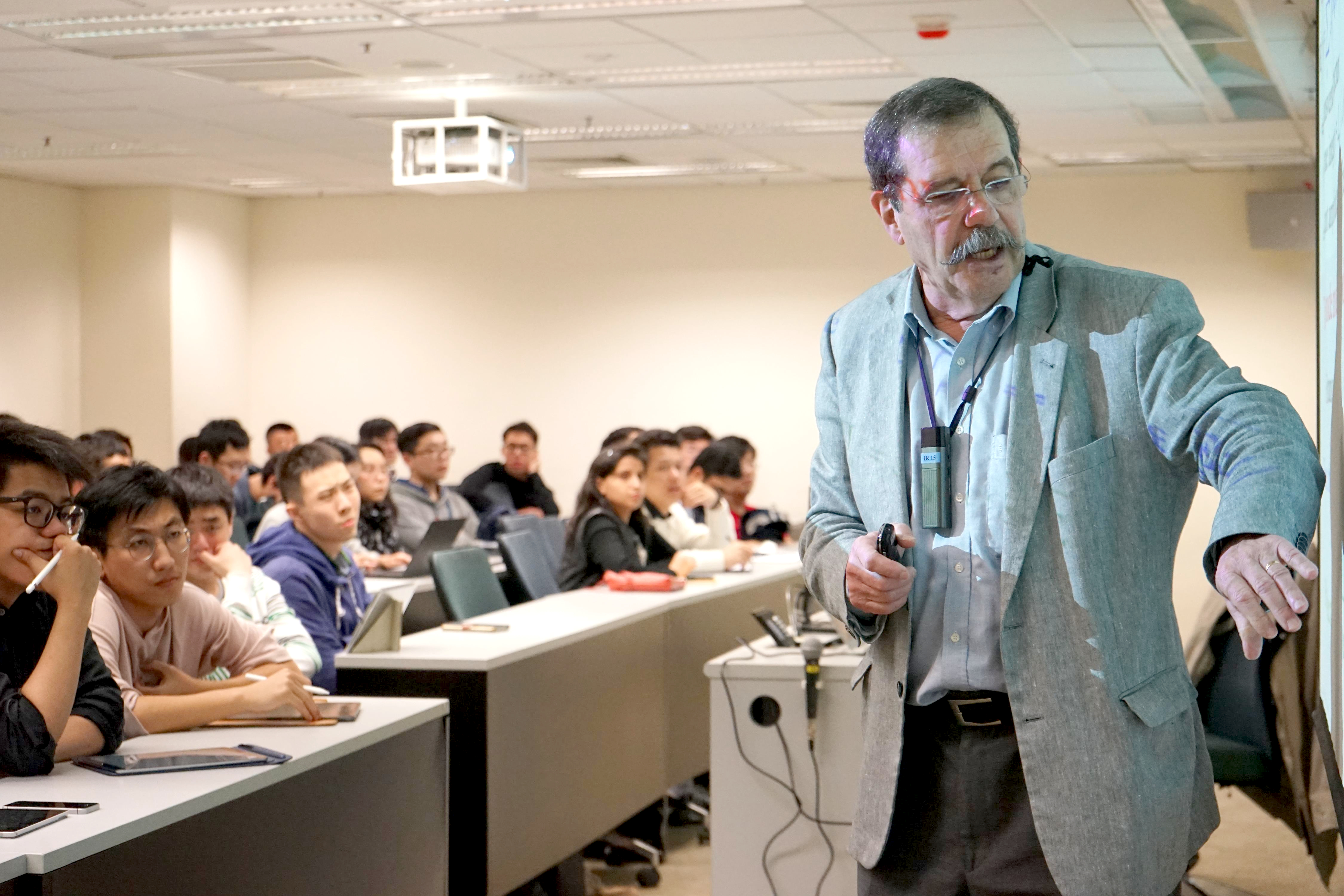 Professor Aspect gave a short course on Laser Science at CityU in 2018