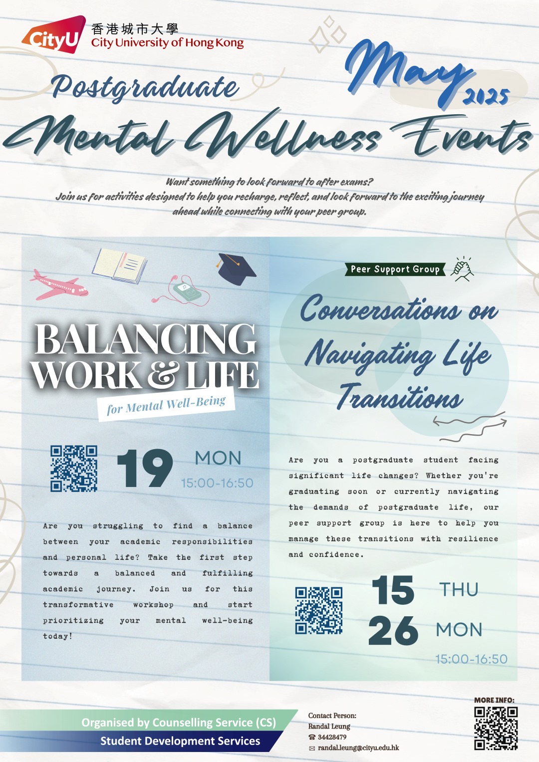 Postgraduate Mental Wellness Event (May)