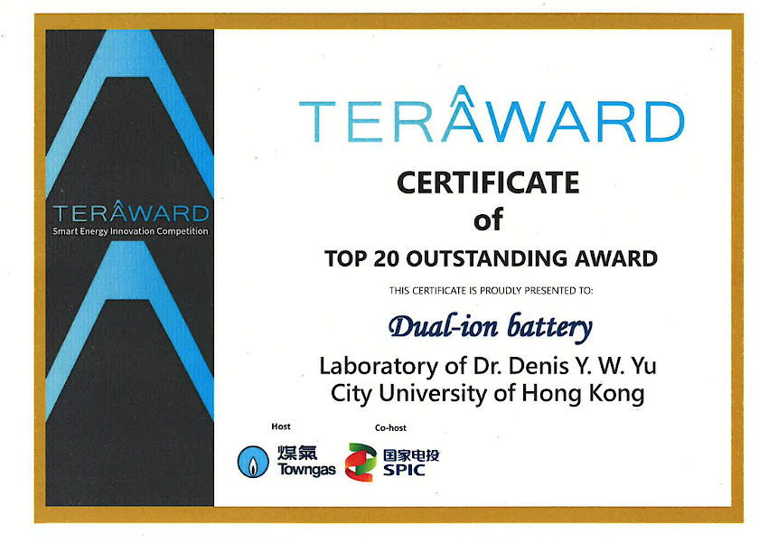 Dr Denis Yu Tera-Award Smart Energy Innovation Competition