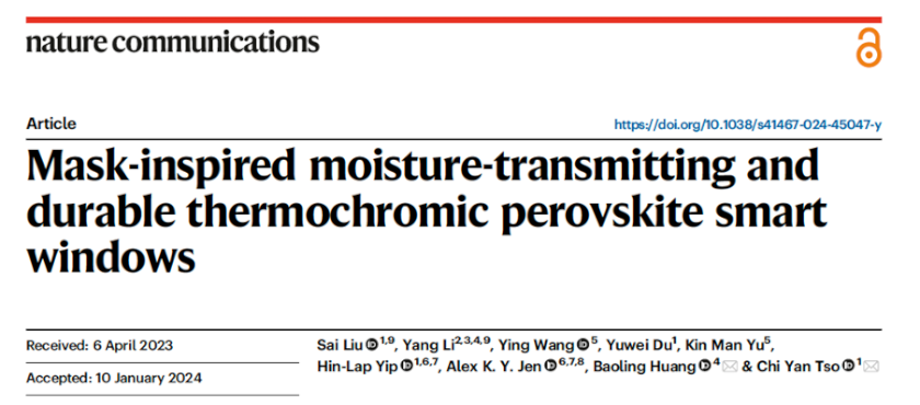 Thermochromic Perovskite Smart Windows