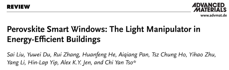 Perovskite Smart Windows
