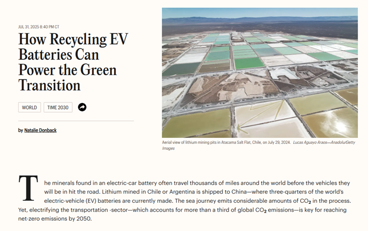 EV Battery Recycling