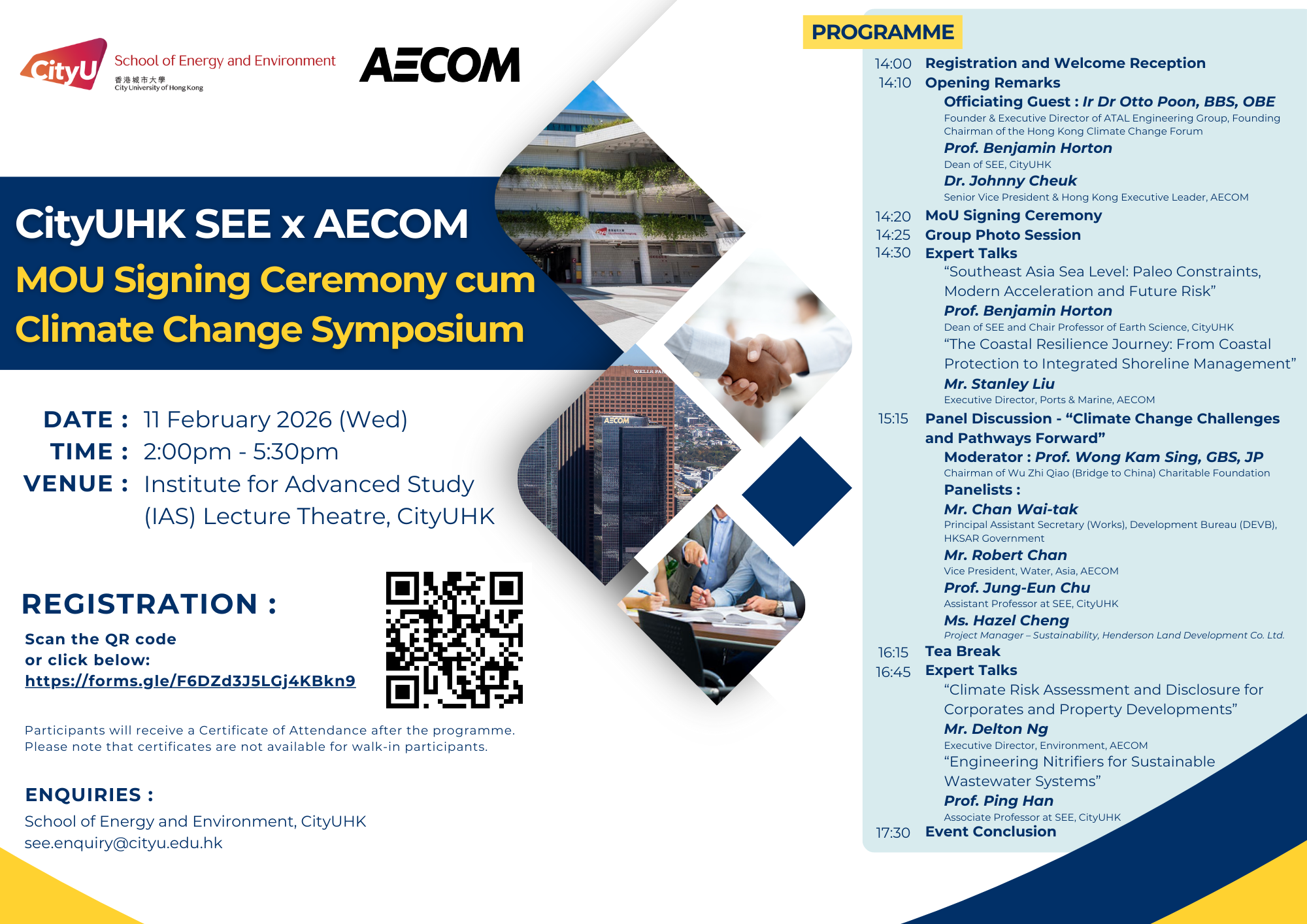 Poster_CityUHK SEE  AECOM MoU Signing Ceremony cum Climate Change Symposium_Final