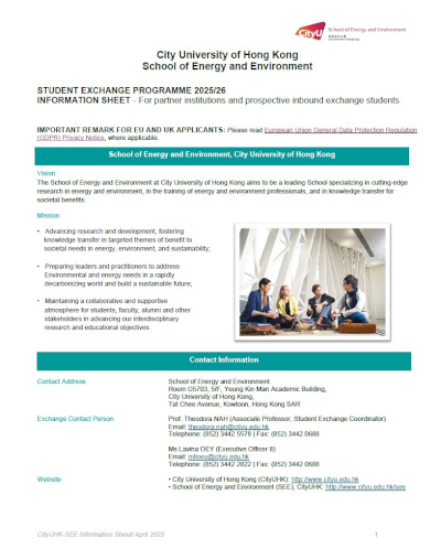 STUDENT EXCHANGE PROGRAMME