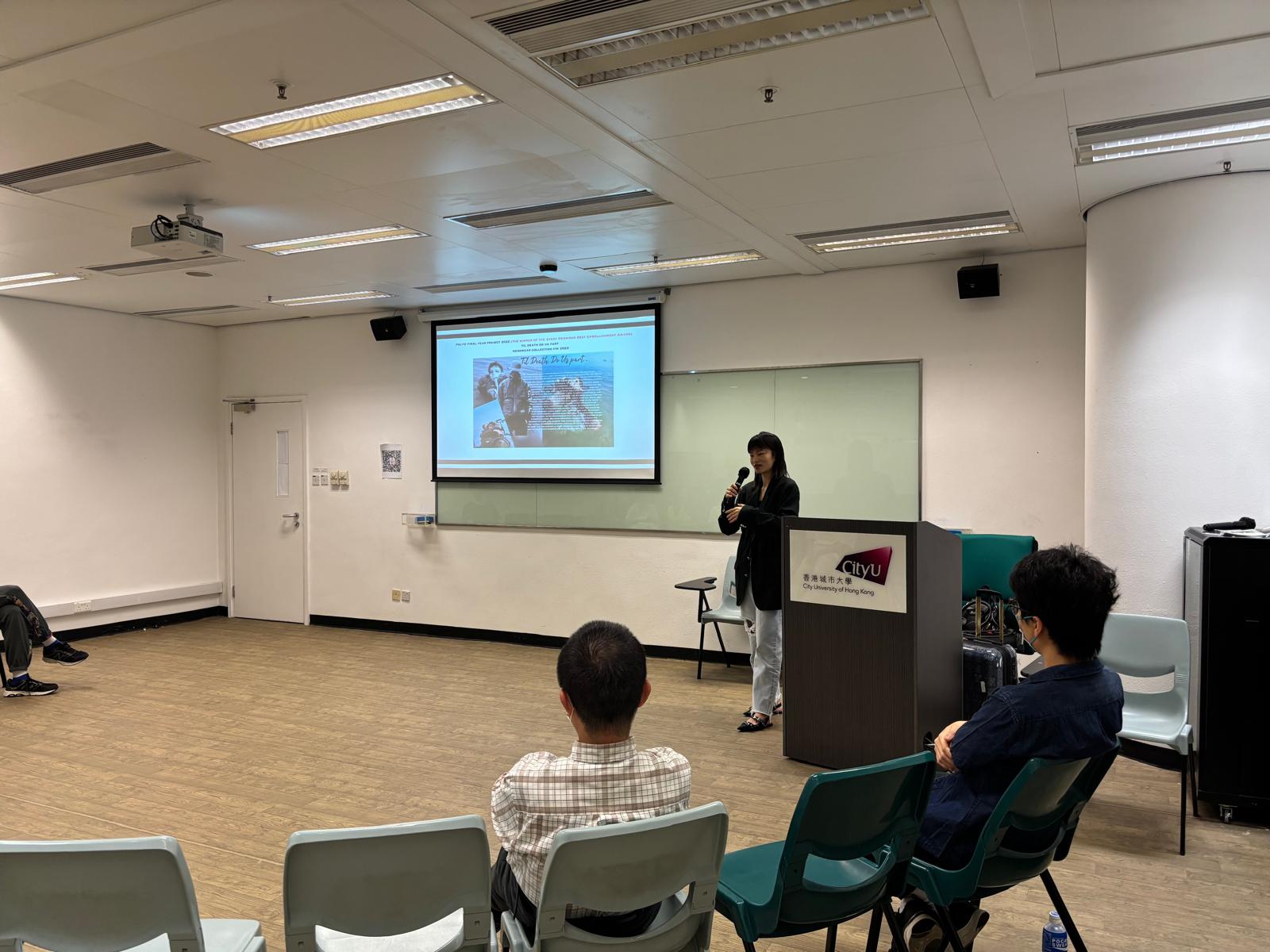 The designer was presenting her personal work.
