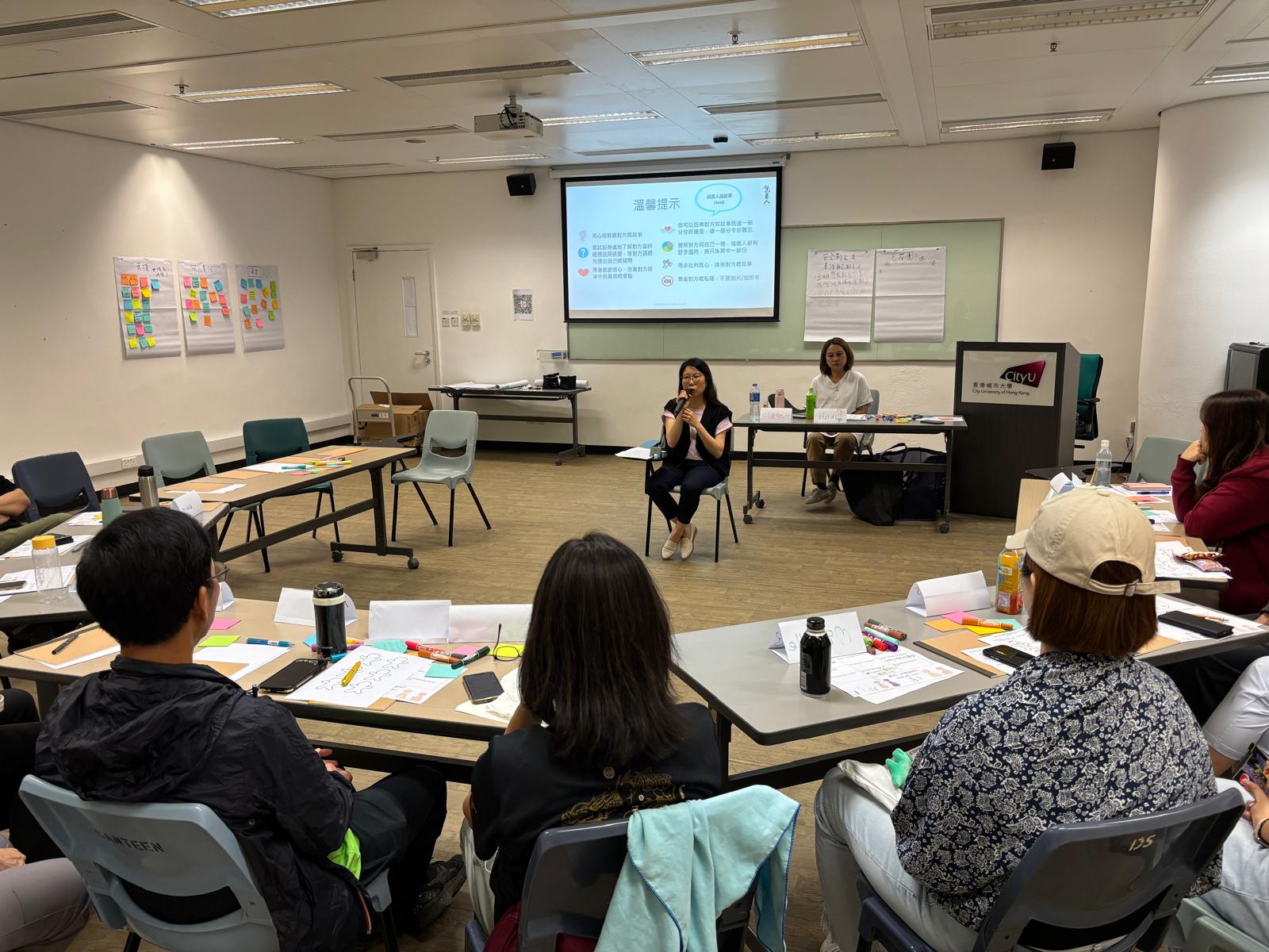 The instructor was sharing personal experiences.