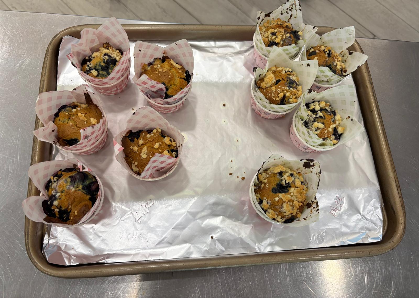 Finished blueberry muffin.