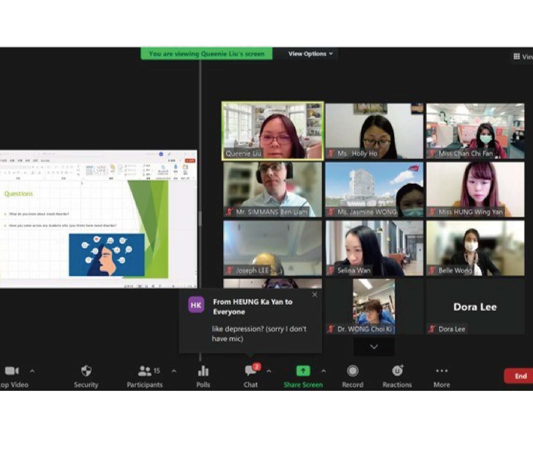 Staff Talk: Effective Communication with students with Mood Disorder (Zoom 形式进行)
