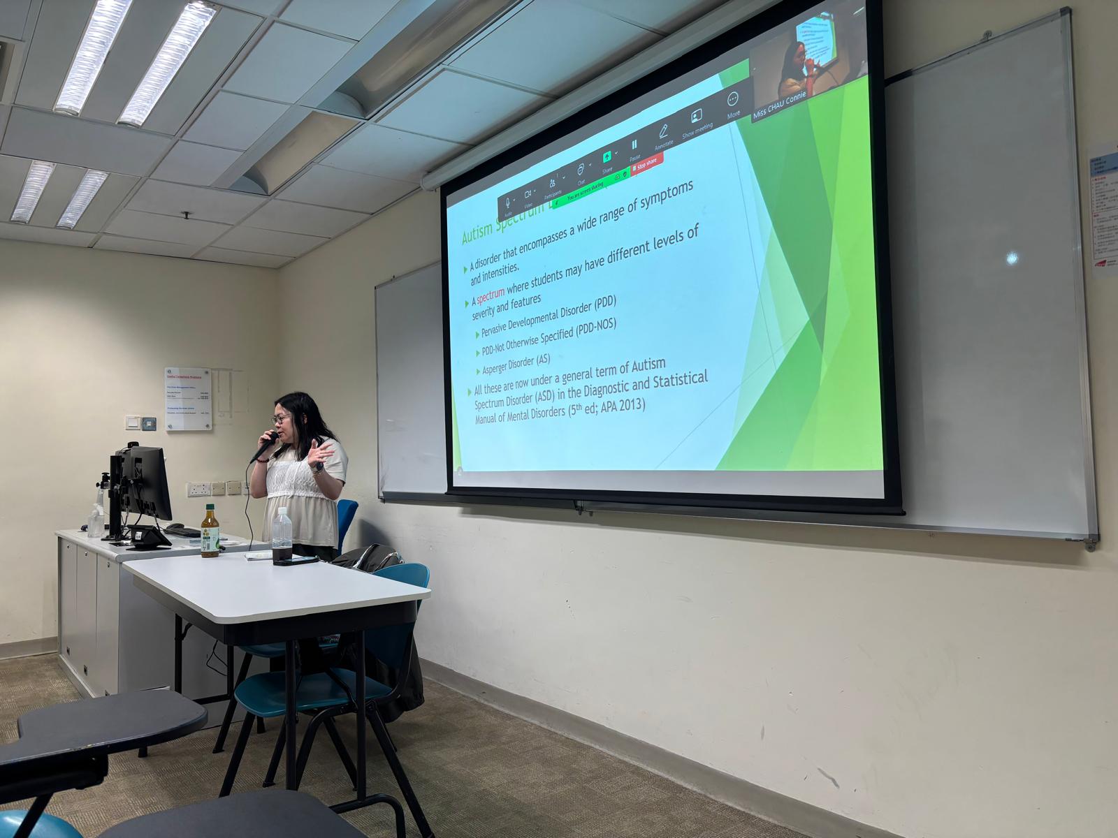The Educational Psychologist was explaining the background of Autism Spectrum Disorder.