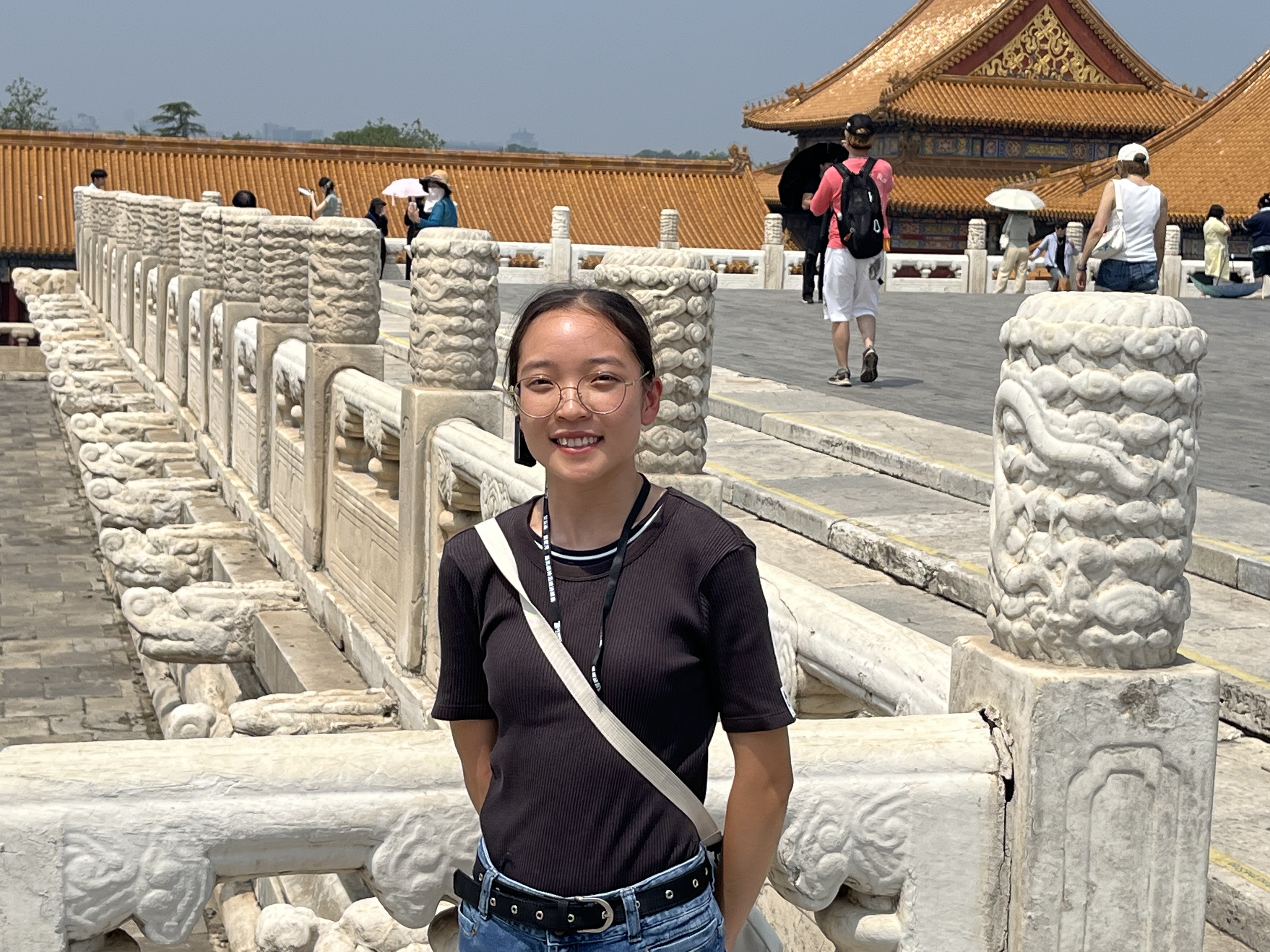 Wong Wing Yan Mimi was taking photo with The Palace Museum at the 5-Day-4-Night Barrier-Free Discovery Tour for Students with Special Educational Needs and Inclusion Ambassador (Beijing) 2025 黃詠欣同學在20255天4夜 特殊教育需要學生及共融大使 無障礙探索之旅（北京） 與北京故宮合照。