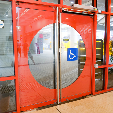 Automatic doors (mainly in the lecture halls of AC1)