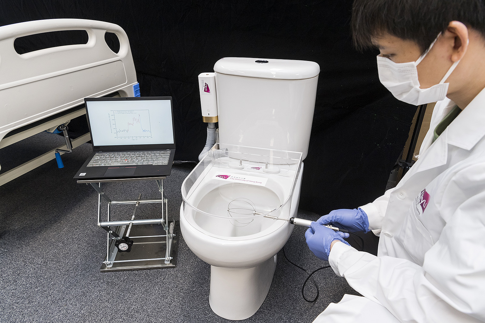The system can also be used in toilet bowls to extract aerosols generated from a toilet flush in just five seconds.