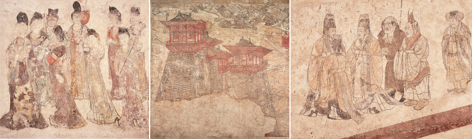 Selected murals from “A Glimpse of Tang Prosperity from Murals – The Exhibition Tour on Murals of the Tang Dynasty”.