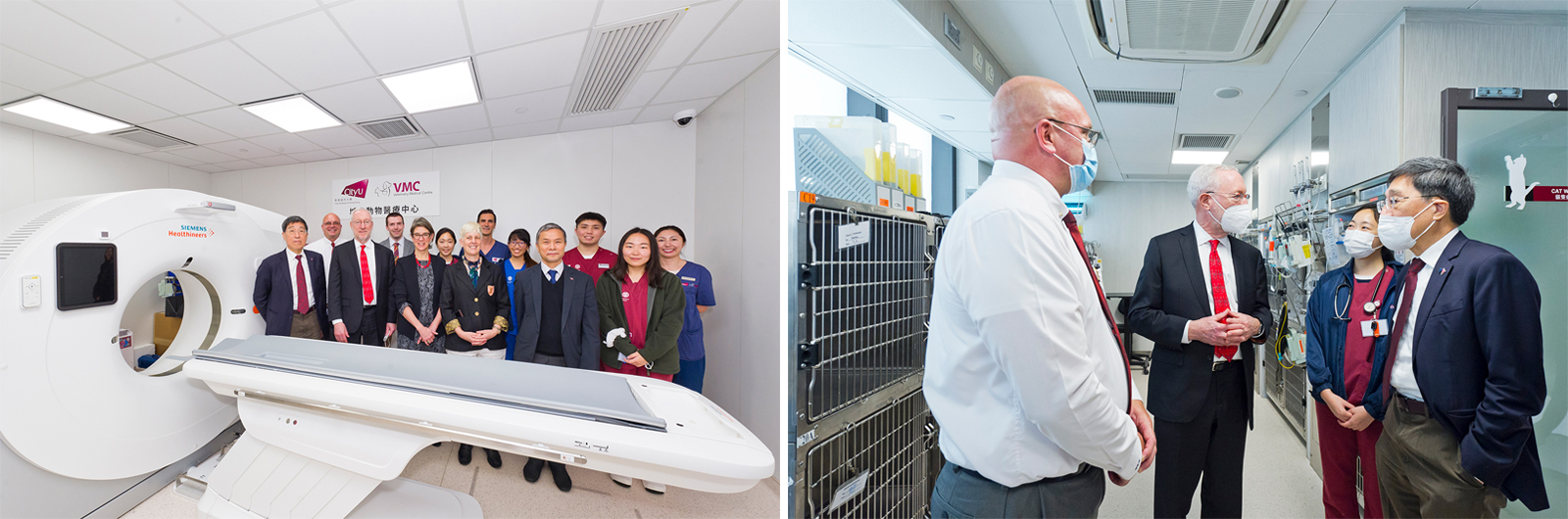 Professor Kotlikoff visits CityU’s Veterinary Medical Centre.