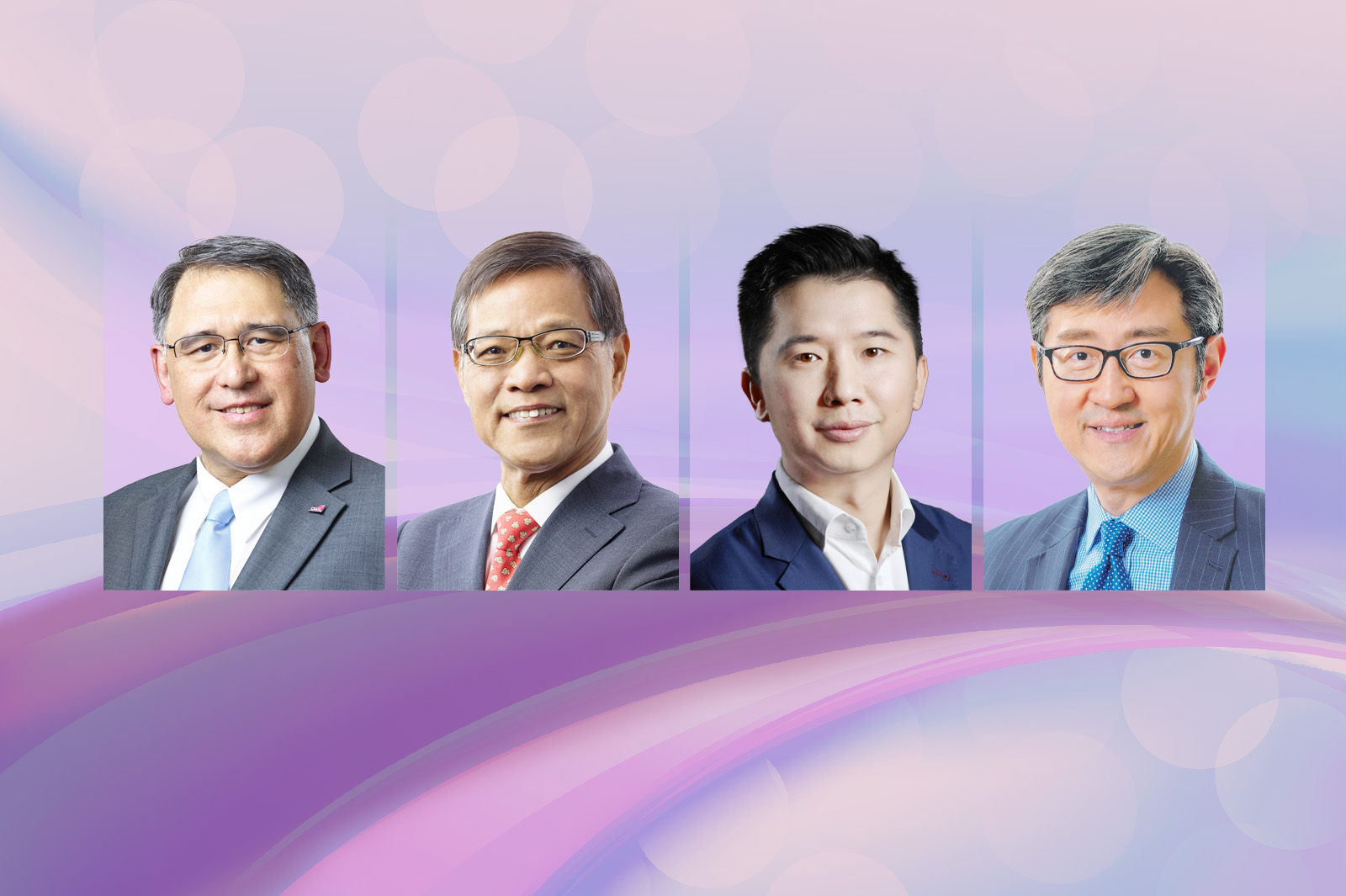 (From left) Mr Lester Garson Huang, Mr Charles Chin Ying-on, Mr Rex Wong Siu-han, Mr Peter Yan King-shun