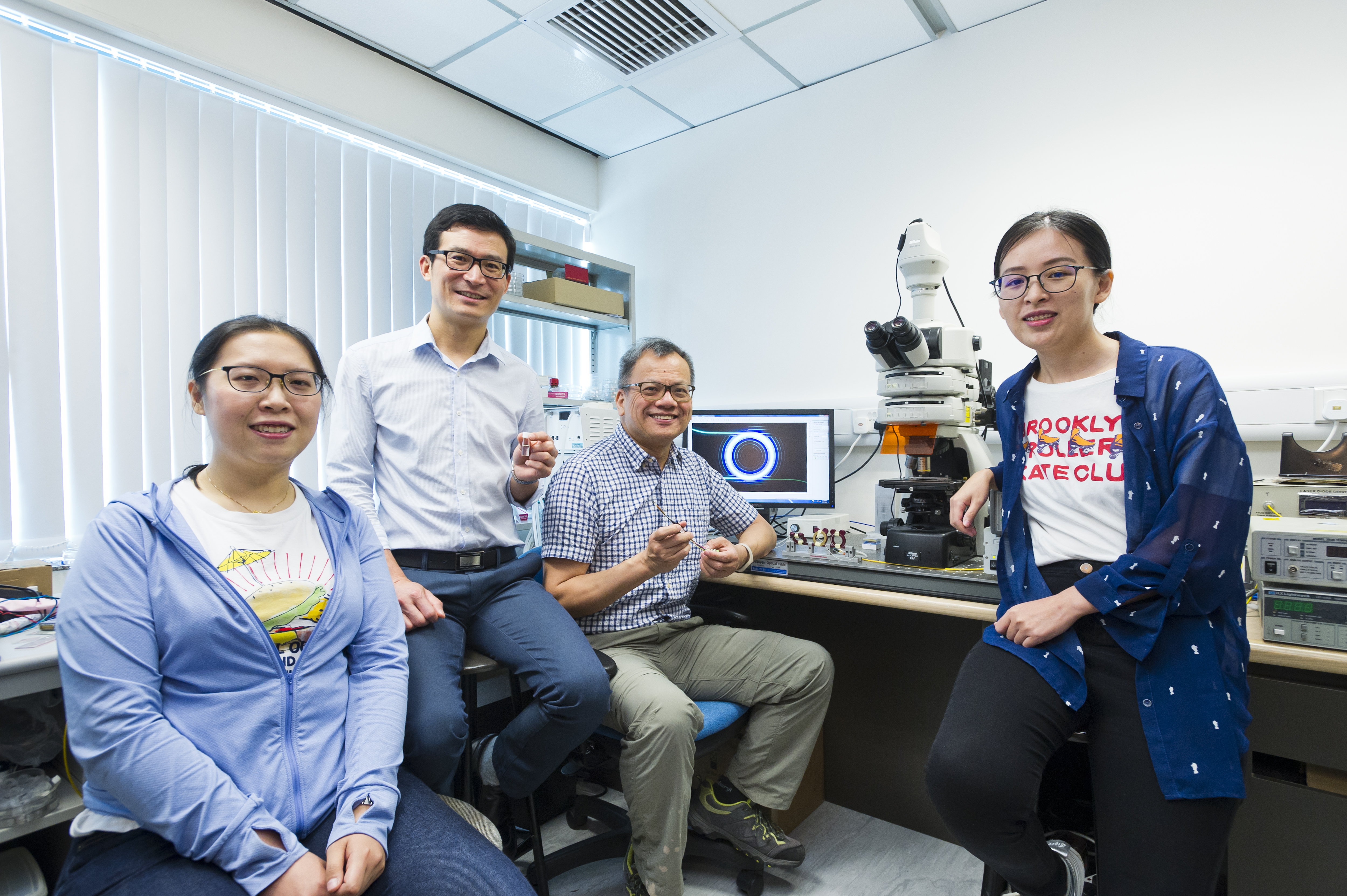 From left to right: Dr Sun Tianying, Dr Wang Feng, Dr Chu Sai-tak and Li Yuhua