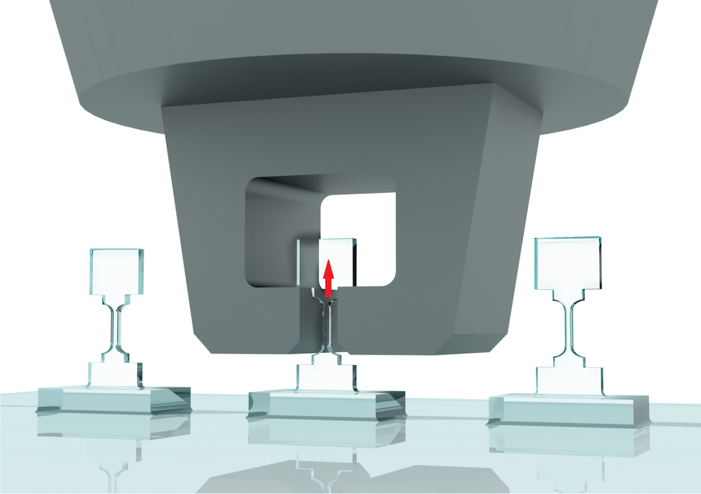 tensile straining of diamond bridges