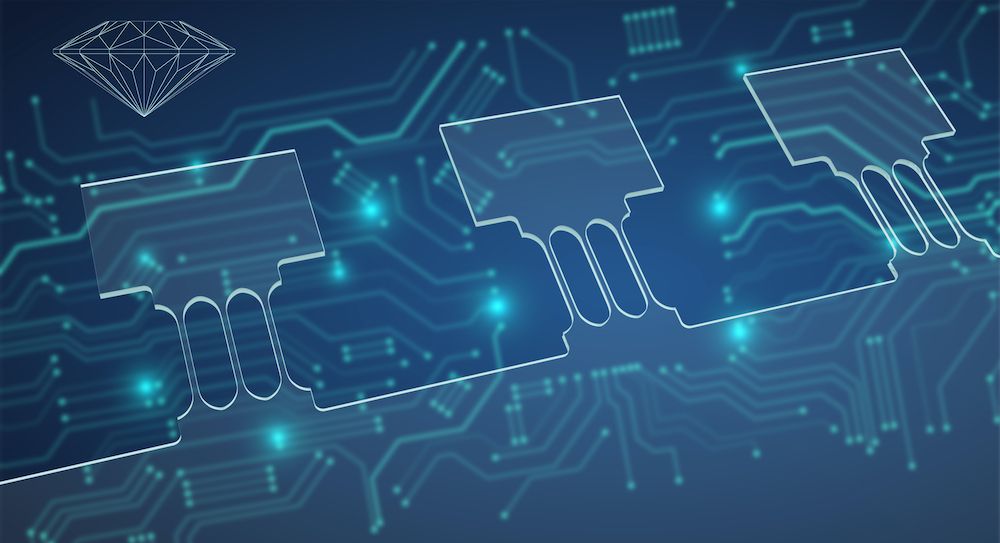 stretching of diamonds in microelectronics