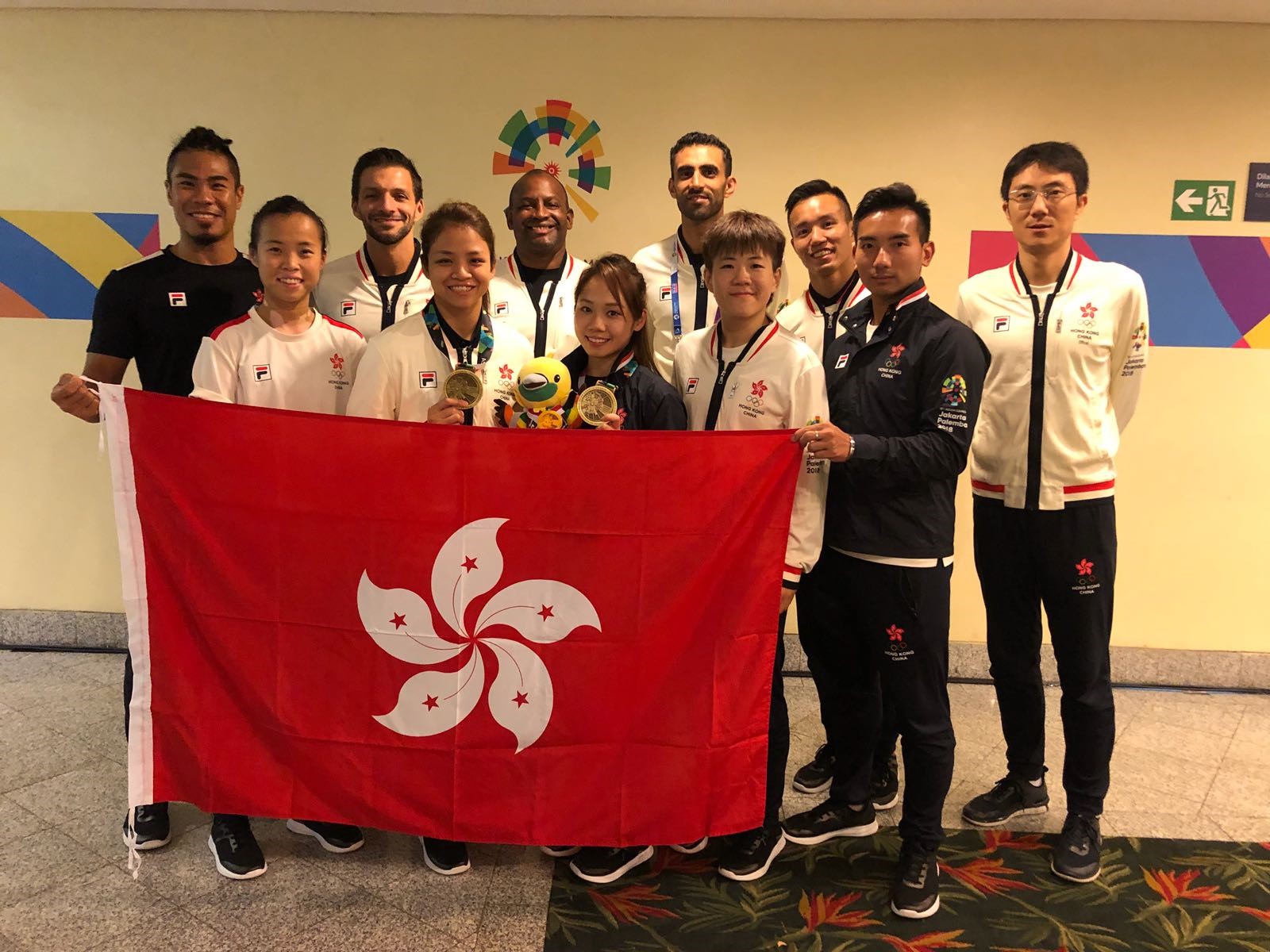 In August 2018, Grace Lau Mo-sheung (3rd from left, front row) won a bronze medal in Asian Games, the Hong Kong's first individual medal in the sport.