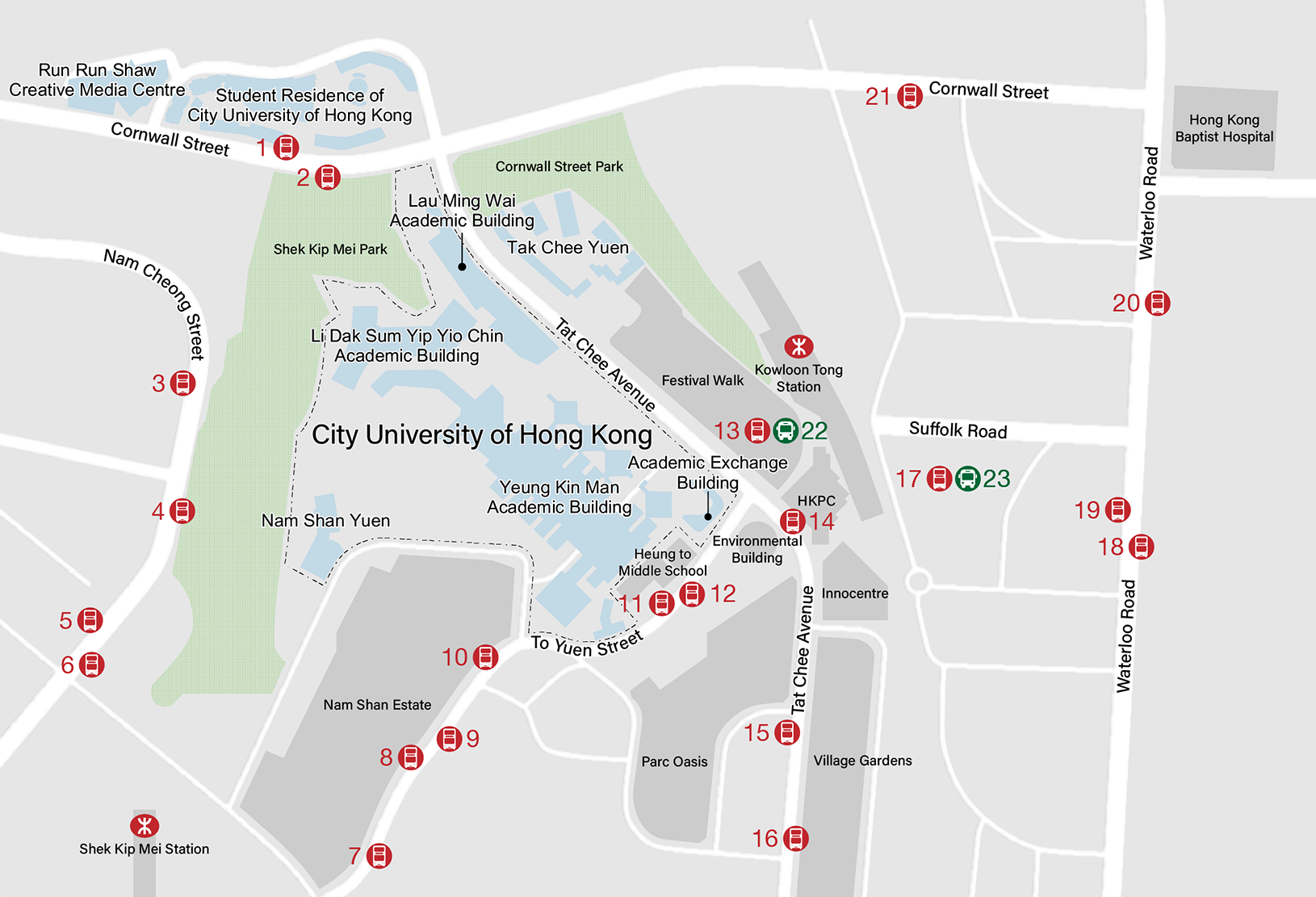 Getting to CityU By Bus / Minibus