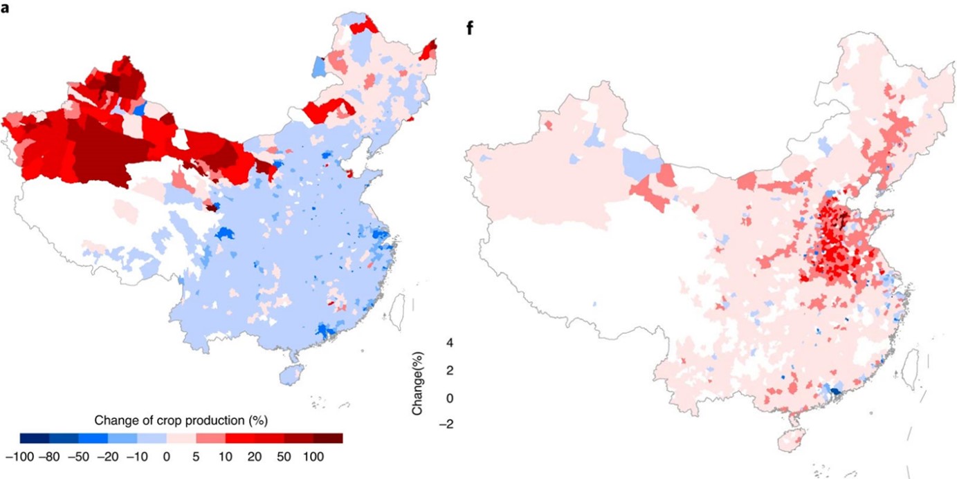 urbanisation release croplands