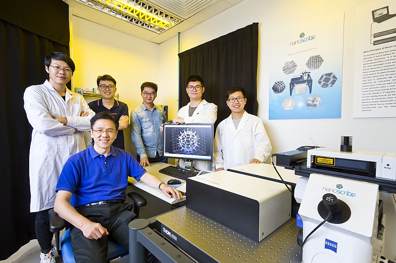 Professor Sun Dong (front row) and (back row from left) Mr Li Dong-fang, Dr Li Jun-yang, Dr Li Xiao-jian, Dr Chen Shu-xun and Mr Luo Tao.