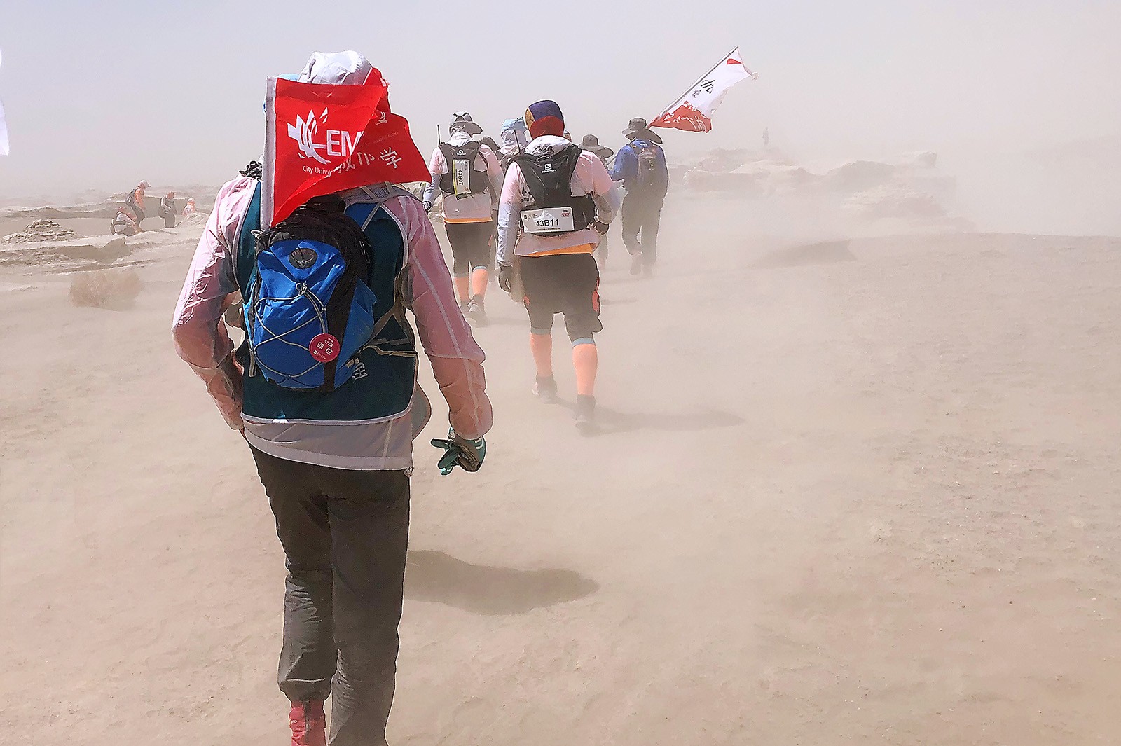 Sandstorms and poor visibility did not deter participants.