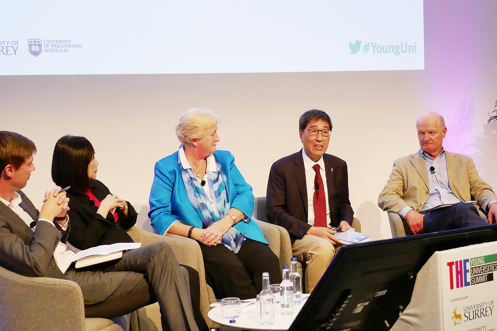 President Kuo (second from right) attends the THE Young Universities Summit.