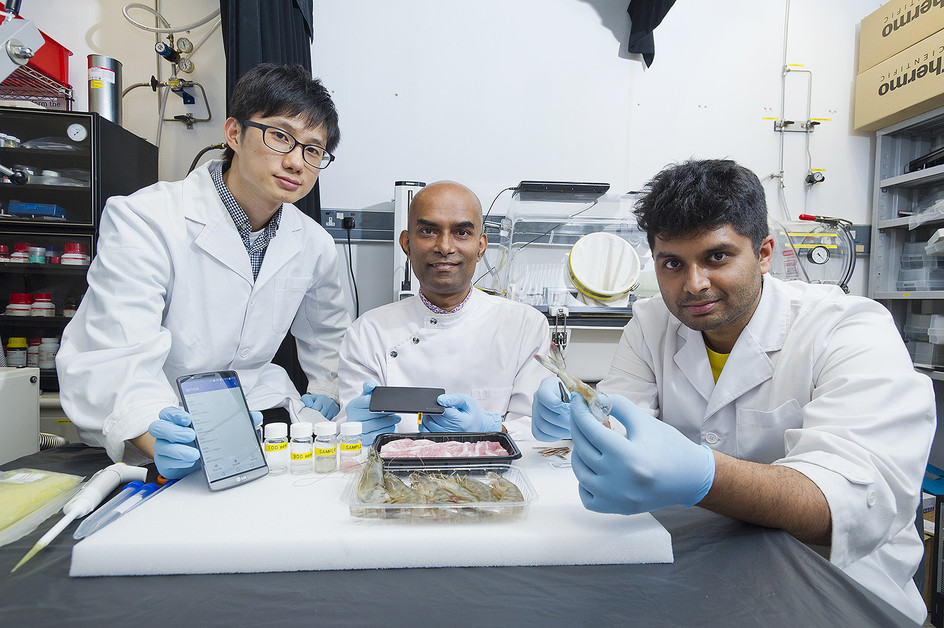 Dr Vellaisamy (centre) and his team.