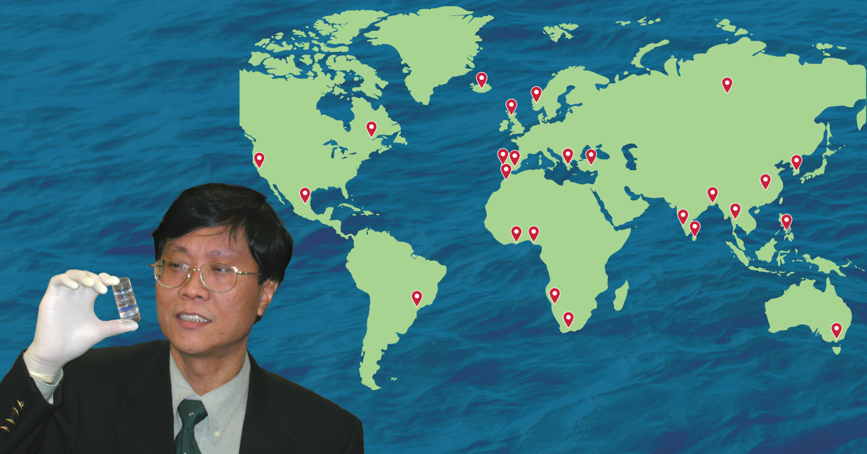 World Map - artificial mussels