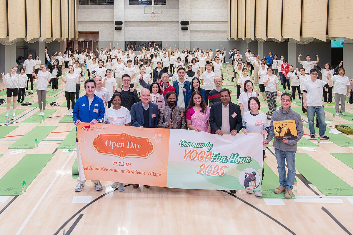 Community yoga session at the Lee Shau Kee Student Residence Village open day
