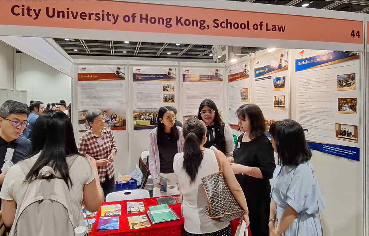 CityUHK School of Law information booth at the Hong Kong Law Fair 2025