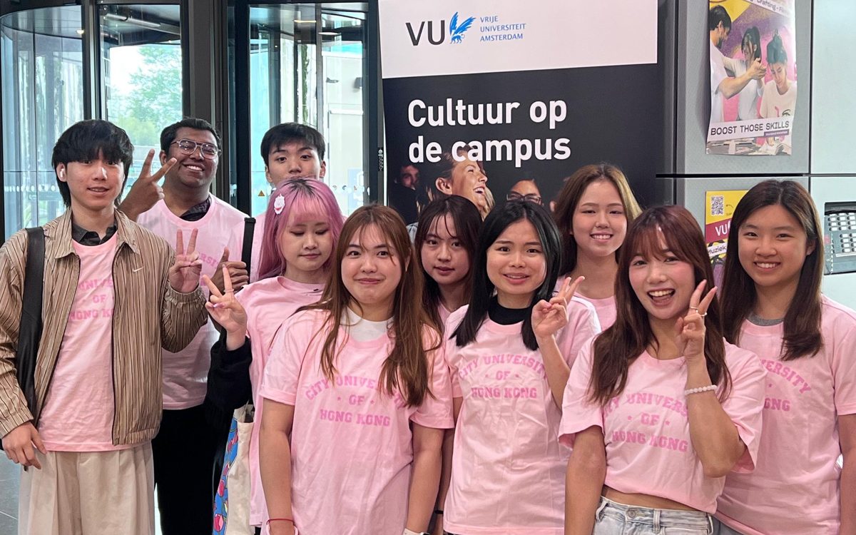 CityUHK students visiting a partner university campus overseas